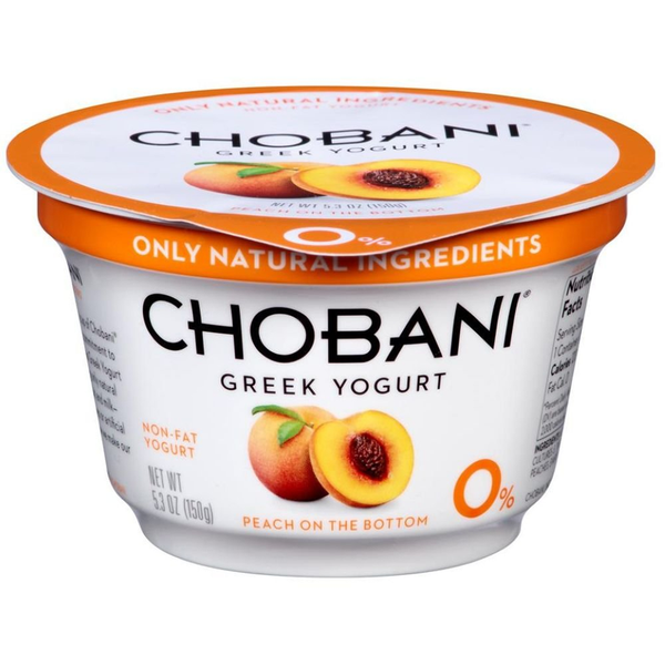 Chobani Greek Yogurt Peach No Fat 5.3 oz