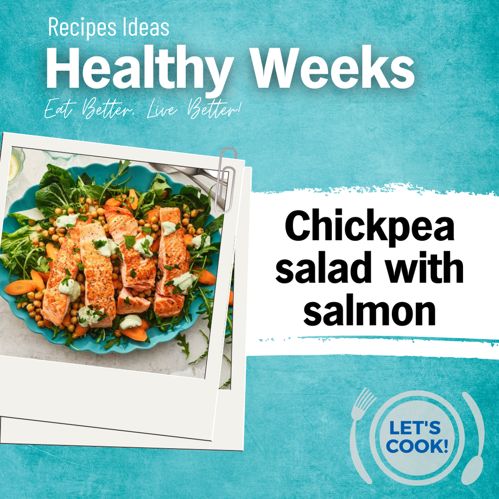 Chickpea Salad with Salmon