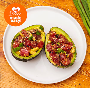 Ahi tuna poke Stuffed Avocados