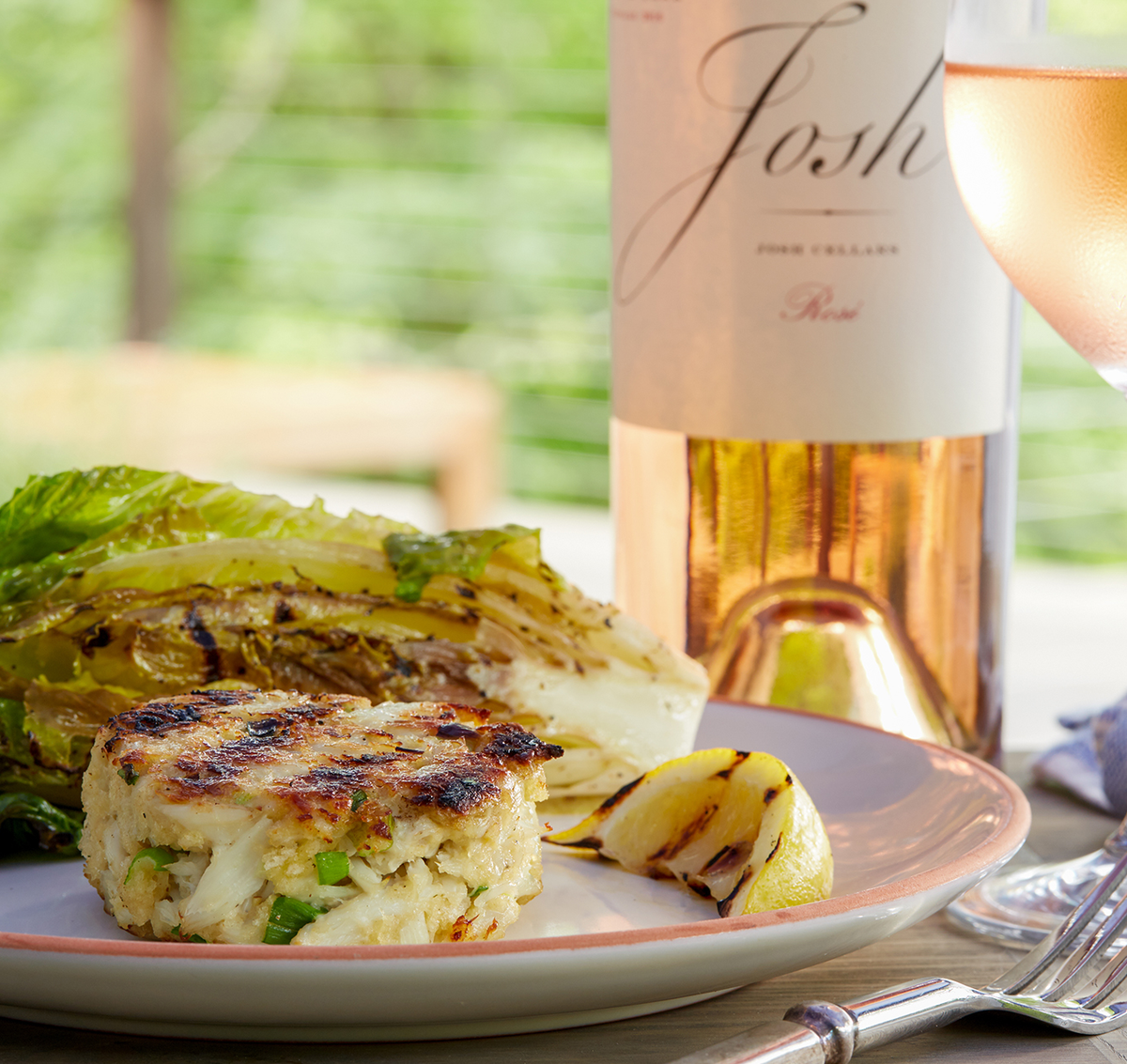 Grilled Crab Cakes & Romaine Hearts Ling & Sons Food Market