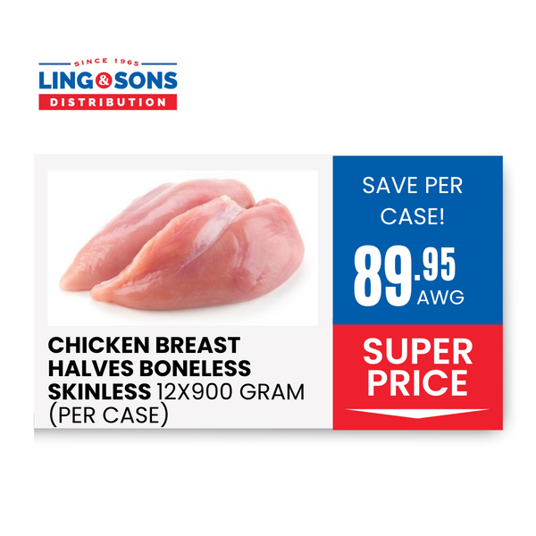 Chicken Breast Halves Boneless Skinless 12x900gr