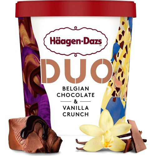 Haagen-Dazs Duo Belgian Chocolate & Vanilla Crunch 420 ml