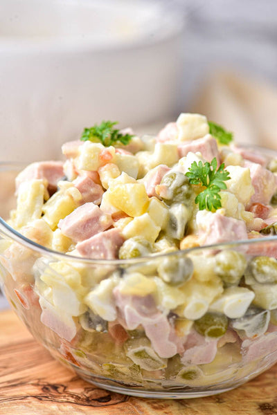 Deluxe Christmas Potato Ham Salad