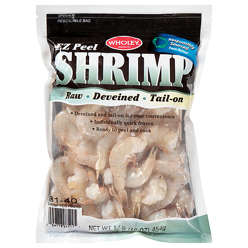 Wholey Shrimp EZ Peel 31-40 Tail On 1lb