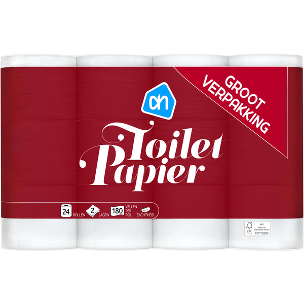 AH Toiletpapier 2 Laags 24 Rollen