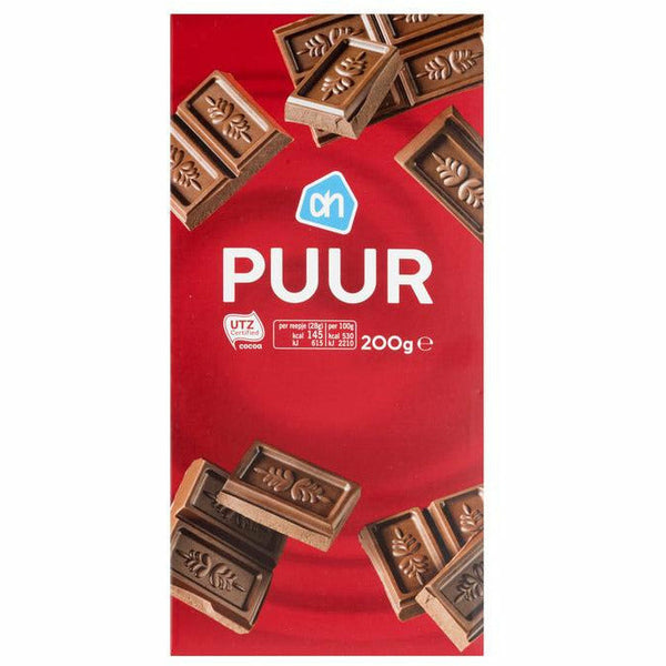 gips Troosteloos Uitdrukkelijk AH Chocola Tablet Puur 2 x 200 gr – Ling & Sons Food Market