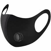 Black Reusable Facemask with Valve