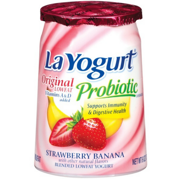 La Yogurt Original Strawberry Banana 6 oz
