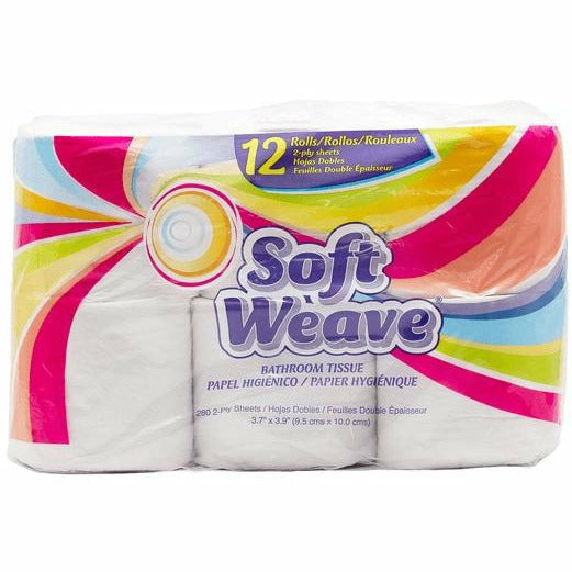 Soft Weave Bathroom Tissues 2 ply - 12 rolls