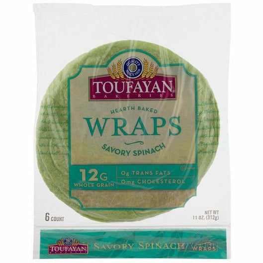 Toufayan Wraps Savory Spinach 10 oz