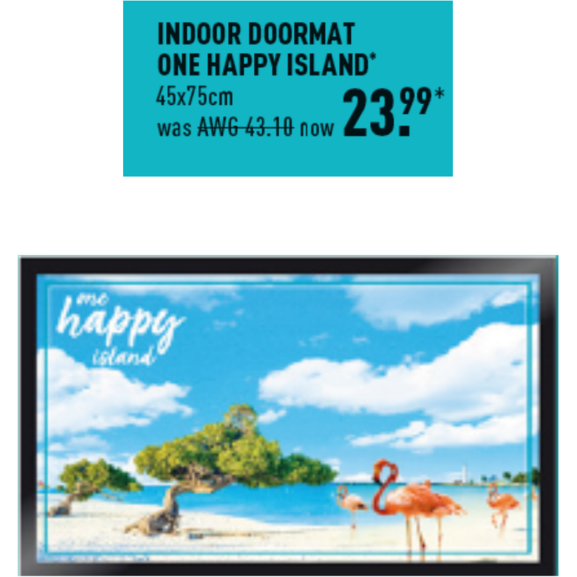 Indoor Doormat One Happy Island