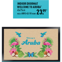 Indoor Doormat Welcome to Aruba